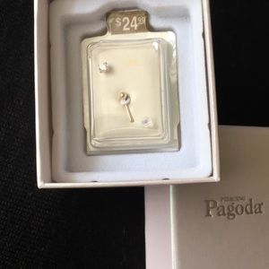 14k gold nose ring / nose bone / set of 3